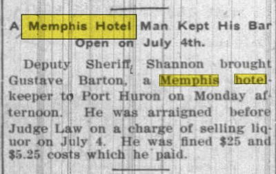 Memphis Hotel (Knickerbocker Hotel) - Jul 1902 Article